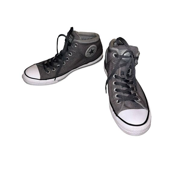 Converse Chuck Taylor Shoe Mens 9.5 Gray Canvas High Top Thunder Sneaker 155470C - Picture 1 of 11